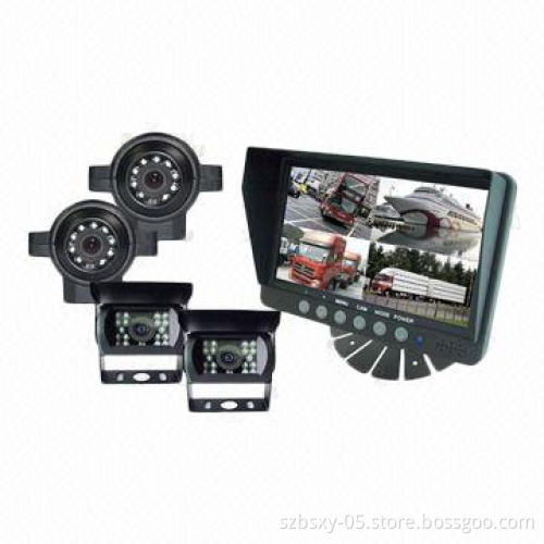 High Quality Car Camera System, 7-inch Digital Quad Monitor for Truck